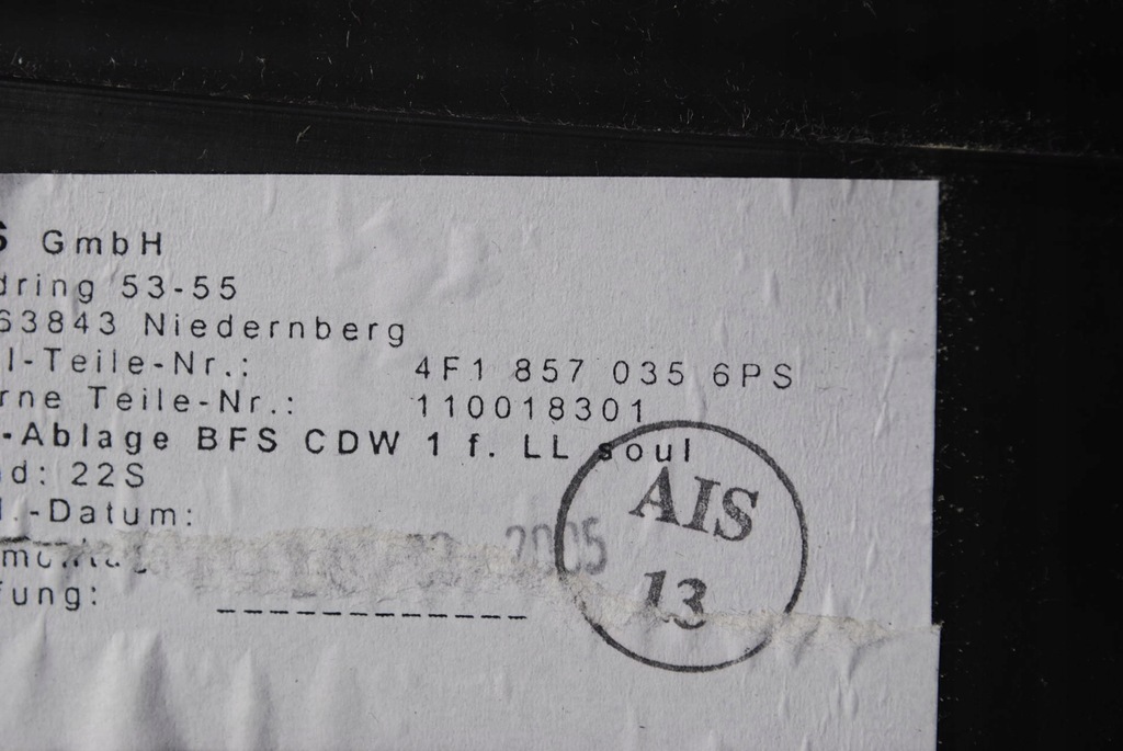 фото №8, Бардачок пасажира 4f1857035 audi a6 c6 2.7 tdi