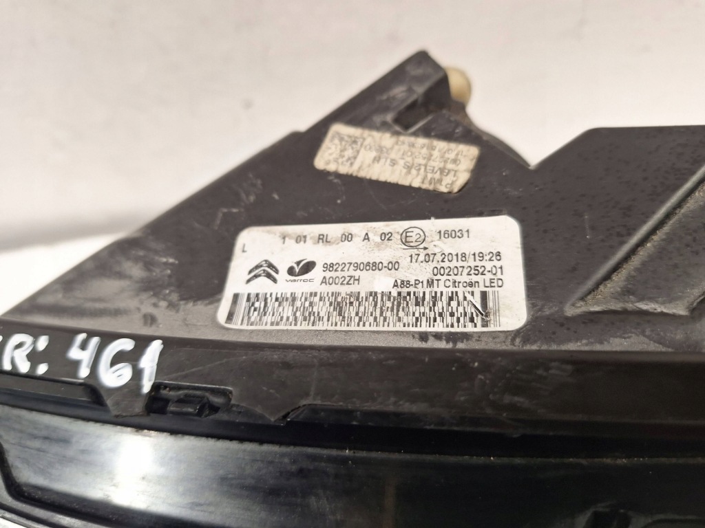 фото №7, Лампа перед левая drl 9822790680 citroen c3 aircross 17-