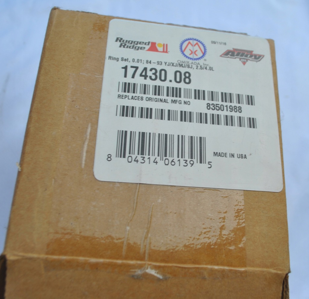 фото №6, Кольца поршневые jeep wrangler 1987 - 1993 2.5