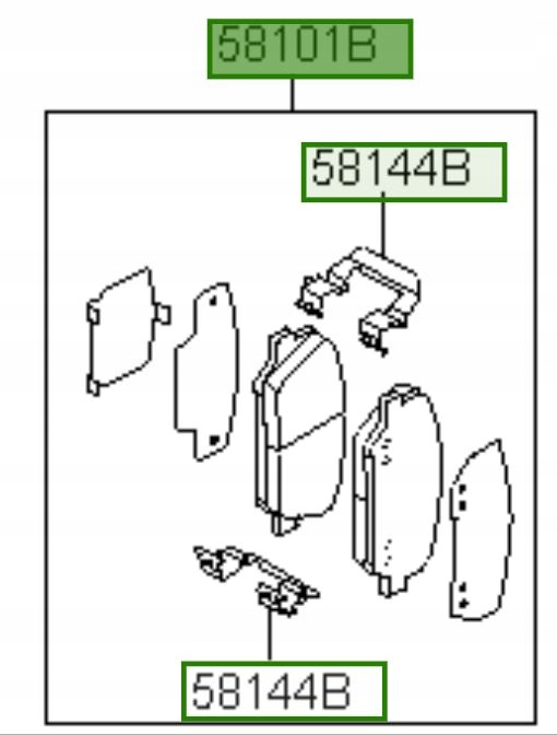 фото №1, Тормозные колодки тормозные перед genesis coupe 2008-2015