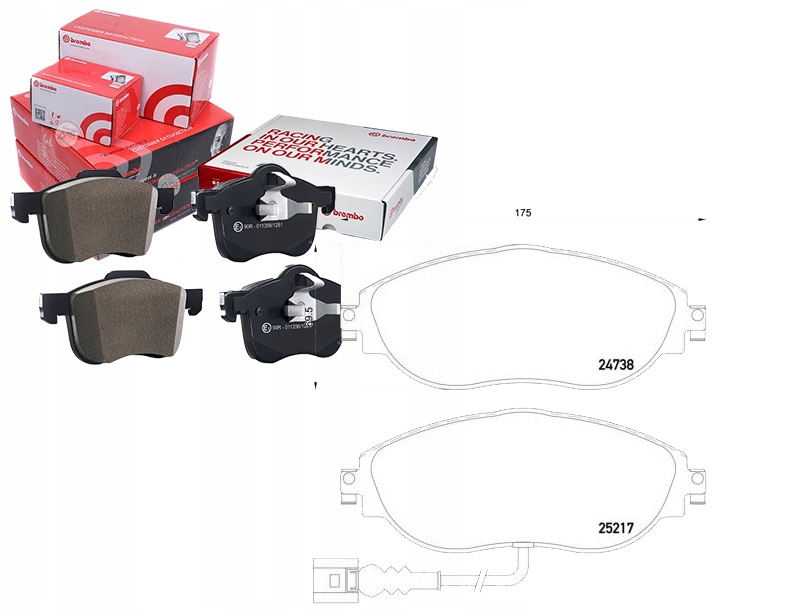 фото №1, Brembo гальмівні колодки гальмівні audi a3 sportback rs3 quat