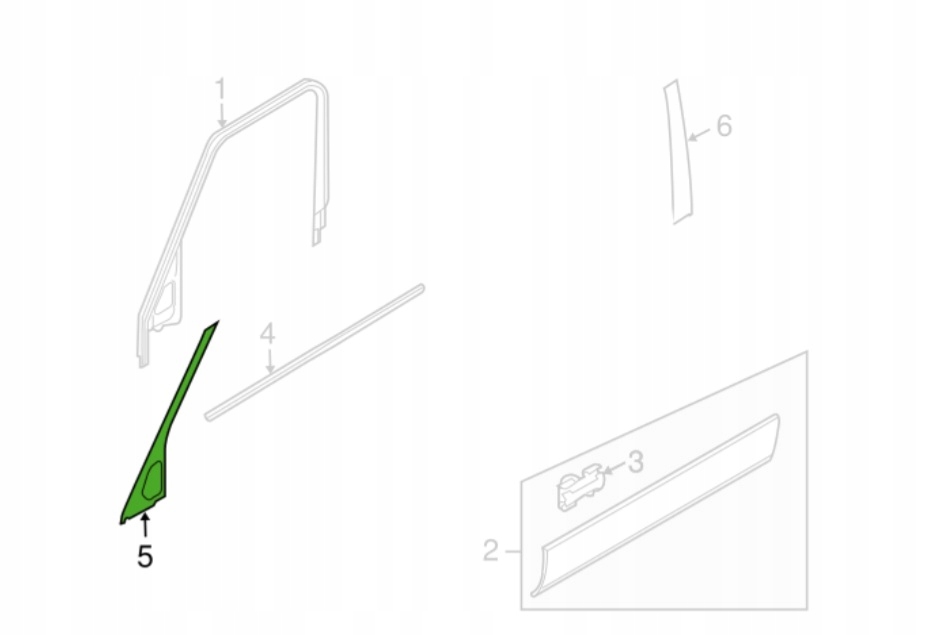 фото №5, Land rover discovery iv 4 молдинг дверь перед наружная левая skos новый oe!