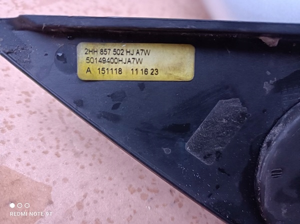 фото №7, Зеркало левая lub правое vw amarok 2016r 2hh857501 lub 2hh857502hj оригинал