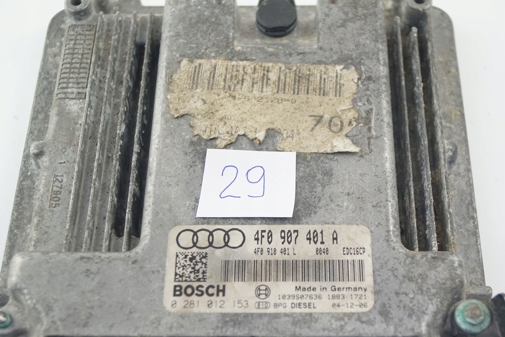 фото №6, Бортовой компьютер блок управления двигателя audi a6 c6 4f0907401a