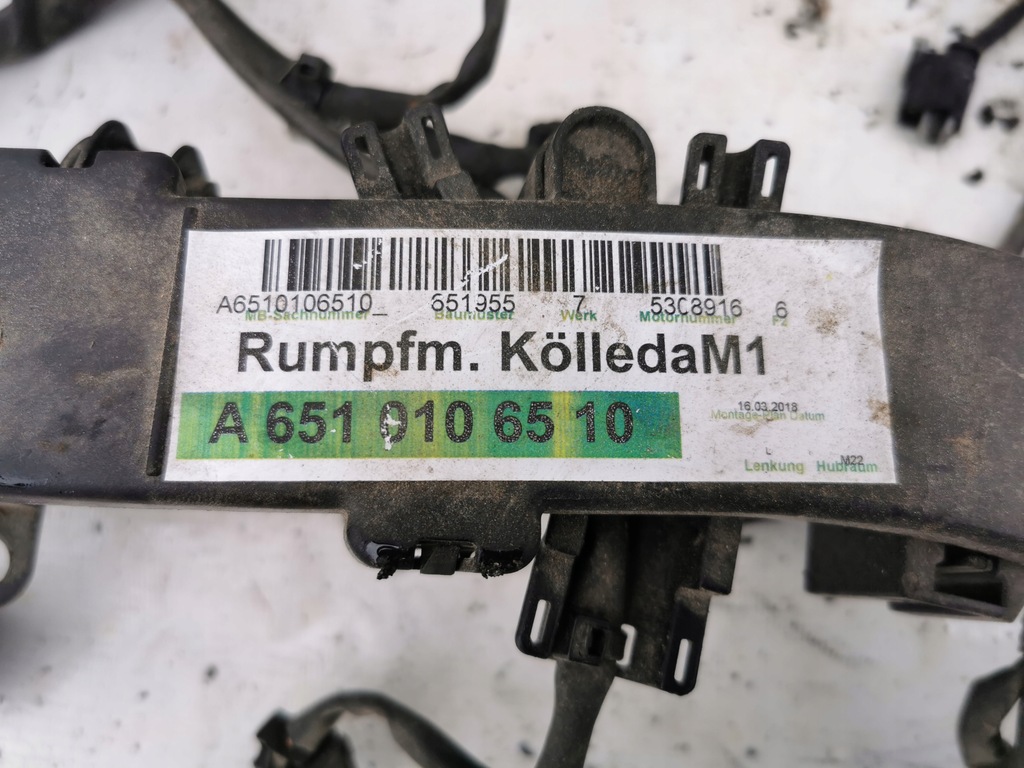 фото №4, Джгут електропроводка двигуна mercedes a6510106510