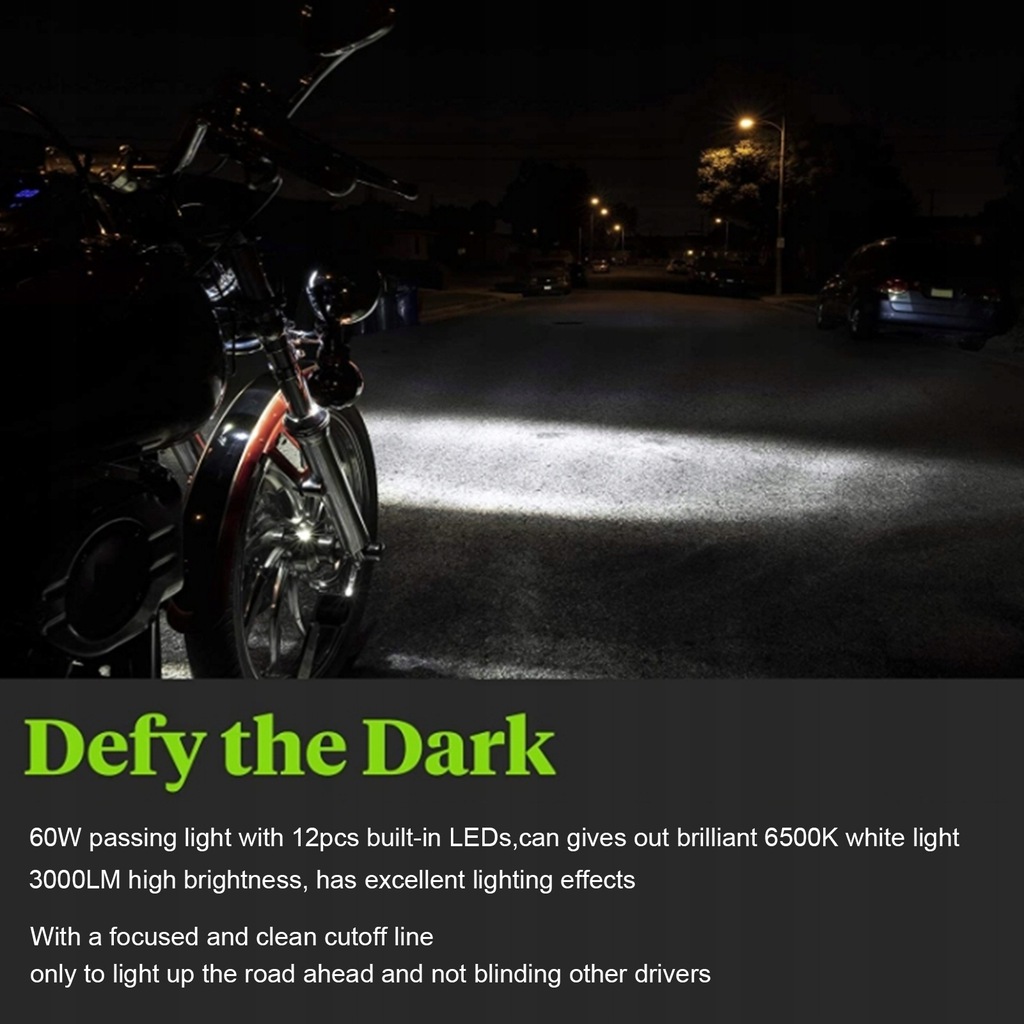 фото №6, Фара лампа led передняя гомологация motocyk