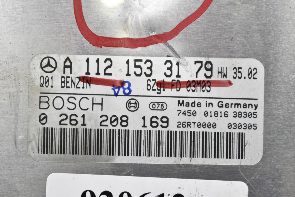 Блок керування двигуна a1121533179 0261208169 mercedes e-klasa w211 2.6 v6 177km Зі Шроту