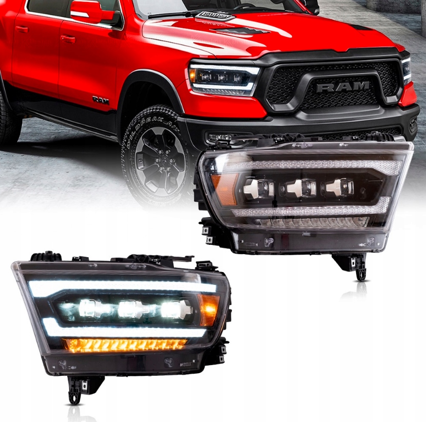 фото №2, Лампы led фары dodge ram 19-24 vland