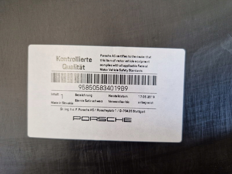 фото №9, Porsche cayenne 7p5 7p5807834n спойлер диффузор бампера задняя