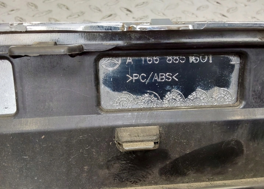 фото №8, Mercedes ml w166 накладка бампера хром молдинг задняя задняя