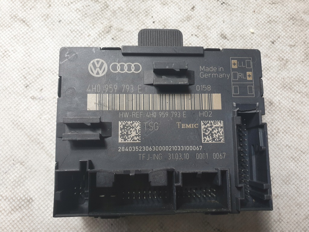 фото №1, Модуль блок керування двері audi оригінальний номер 4h0959793e