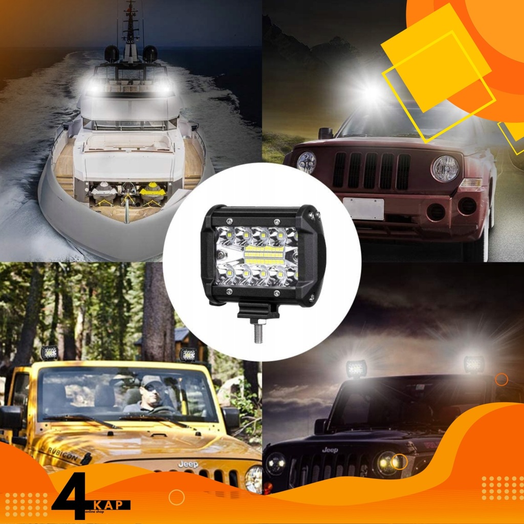 Протитуманна фара led 60w прожектор лампа робоча фара 12v 24v посилена в Україні