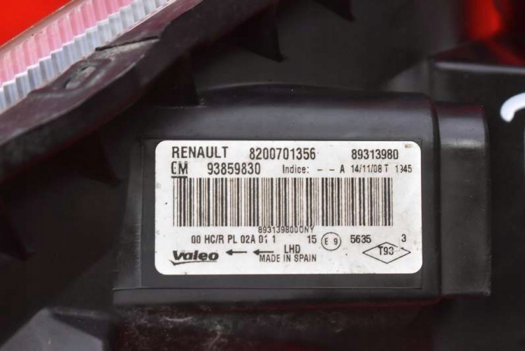 фото №7, Фара правый лампа перед eu 93859830 opel vivaro a 1 i lift 06-14