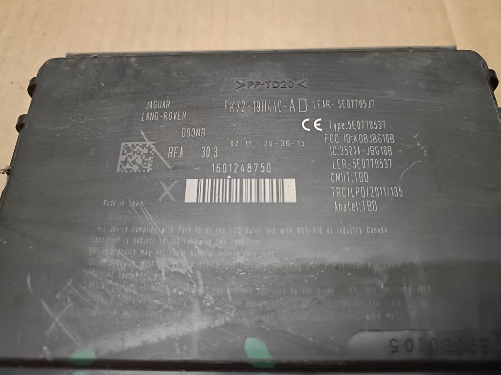фото №3, Jaguar xe модуль keyless fk72-19h440-ad