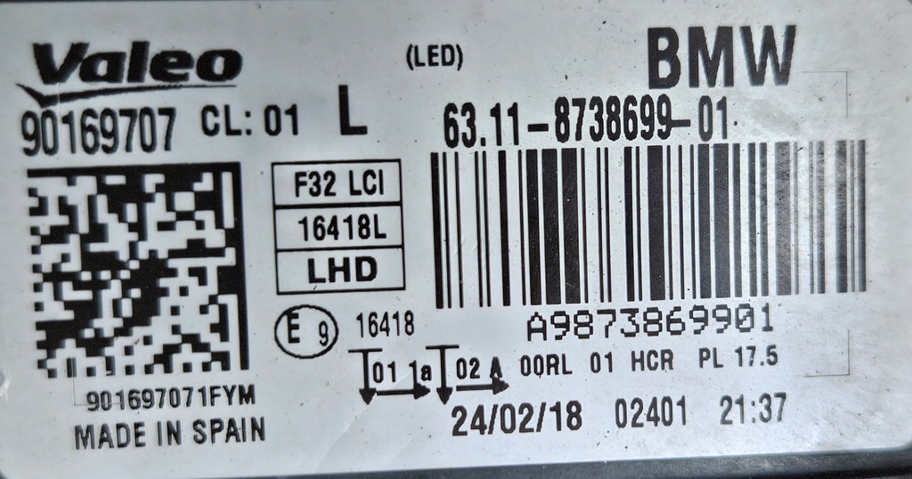 фото №9, Bmw 4 f32 f33 lci lift 17-20 full led левая 8738699