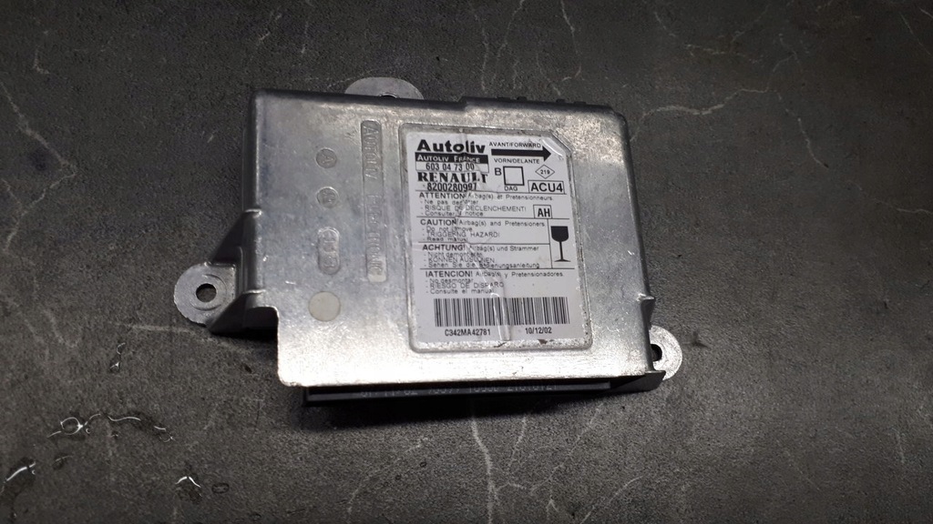 фото №1, 8200325696 блок керування подушка безпеки renault laguna ii