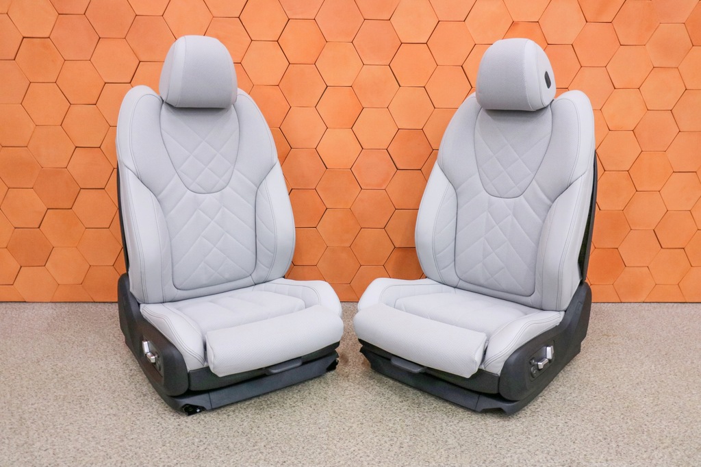 фото №14, Bmw x6 g06 салон сиденья обшивки кожа sensafin silverstone