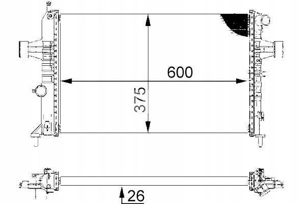 Купить Радиатор двигателя воды opel astra g zafira a 1.4-2.2 02.98-10.05