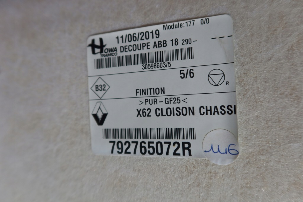 фото №12, Потолок комплектная кабины master iii doka 739020101r 792765072r