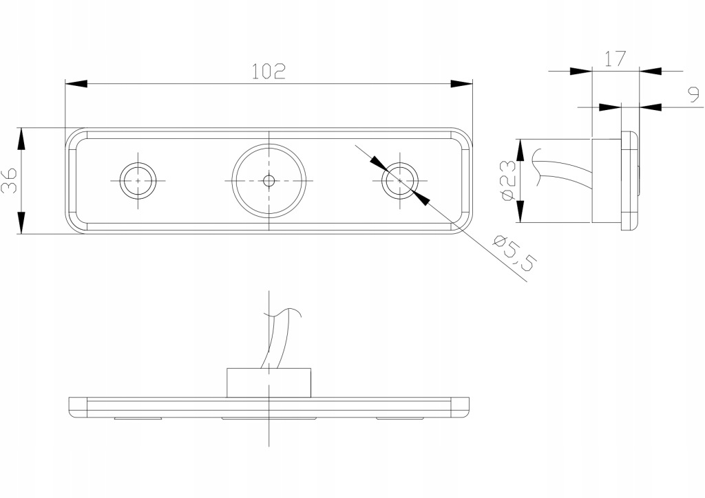 Ft-004 с led qs150 жёлтая лампа габаритная led wpuszczana Доставка