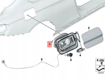 фото №10, Bmw 4 cabrio f33 fuel бак flap cover pot 51177270762 7270762 oem