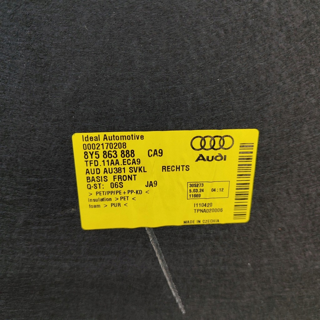 фото №6, Audi a3 8y 2024 правая сторона обшивка / обивка / багажника