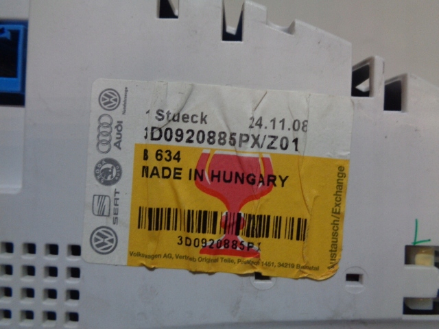 фото №9, Счетчик приборная панель vw phaeton lift 3,0tdi 07-10 3d0920885p