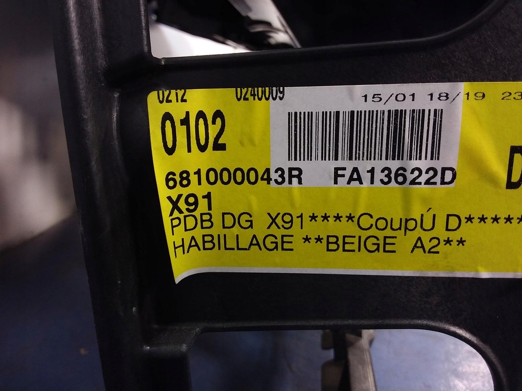 фото №5, Laguna iii панель приладів консоль подушки безпеки комплект europa