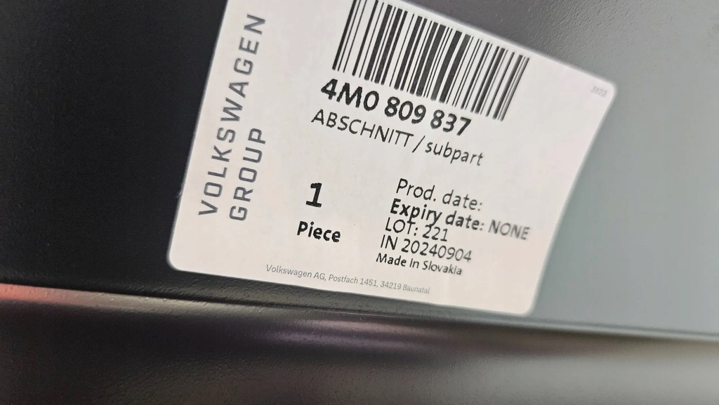 фото №12, Крила лівий задня задній audi q7 sq7 4m0 4m0809837 новий