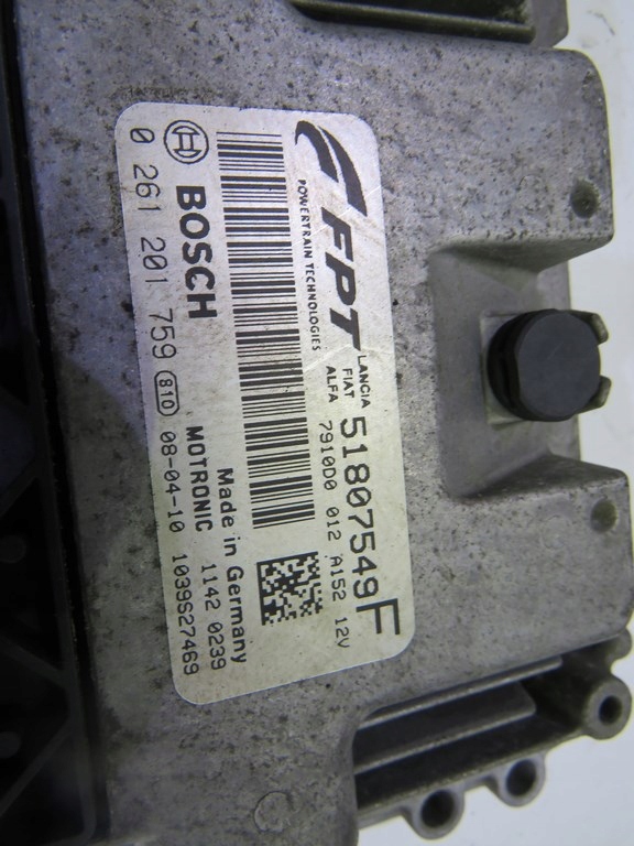 фото №5, Бортовий комп'ютер двигуна fiat 500 1.4 16v 08r 0261201759