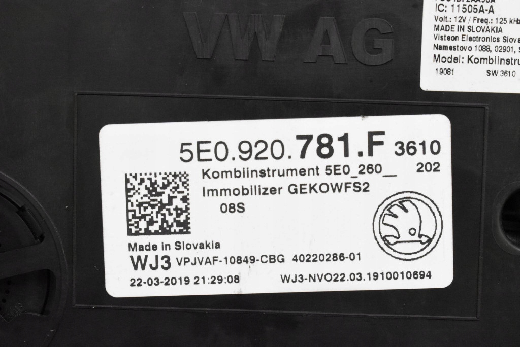 фото №11, Лічильник прилади eu 5e0920781f skoda octavia 3 iii 1.6 tdi 115 km lift 17-20
