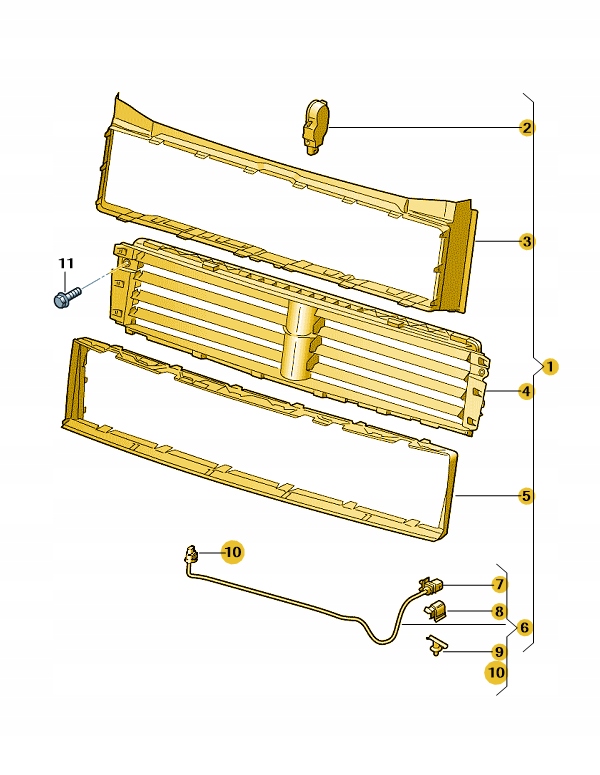 фото №1, Передняя жалюзи кронштейн przy радиатора audi a5 b9 aso оригинал