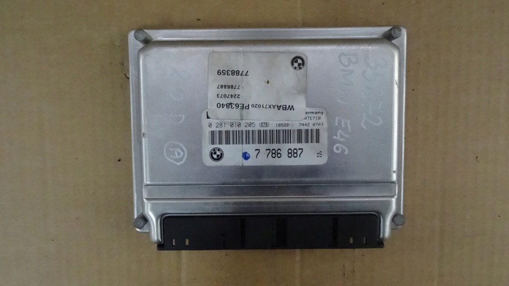 фото №1, Bmw 3 e46 2.0d бортовой компьютер блок управления 0281010205