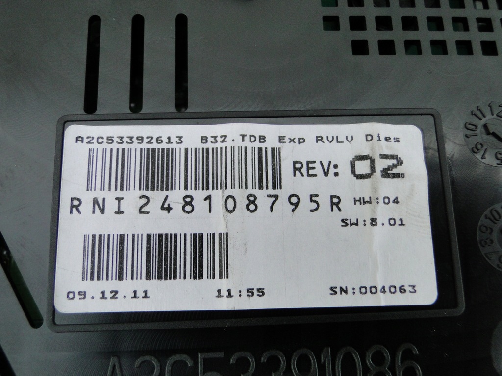 фото №3, Лічильник прилади renault fluence 248108795r