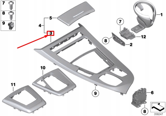 фото №10, Чехол na передняя консоль средняя bmw z4