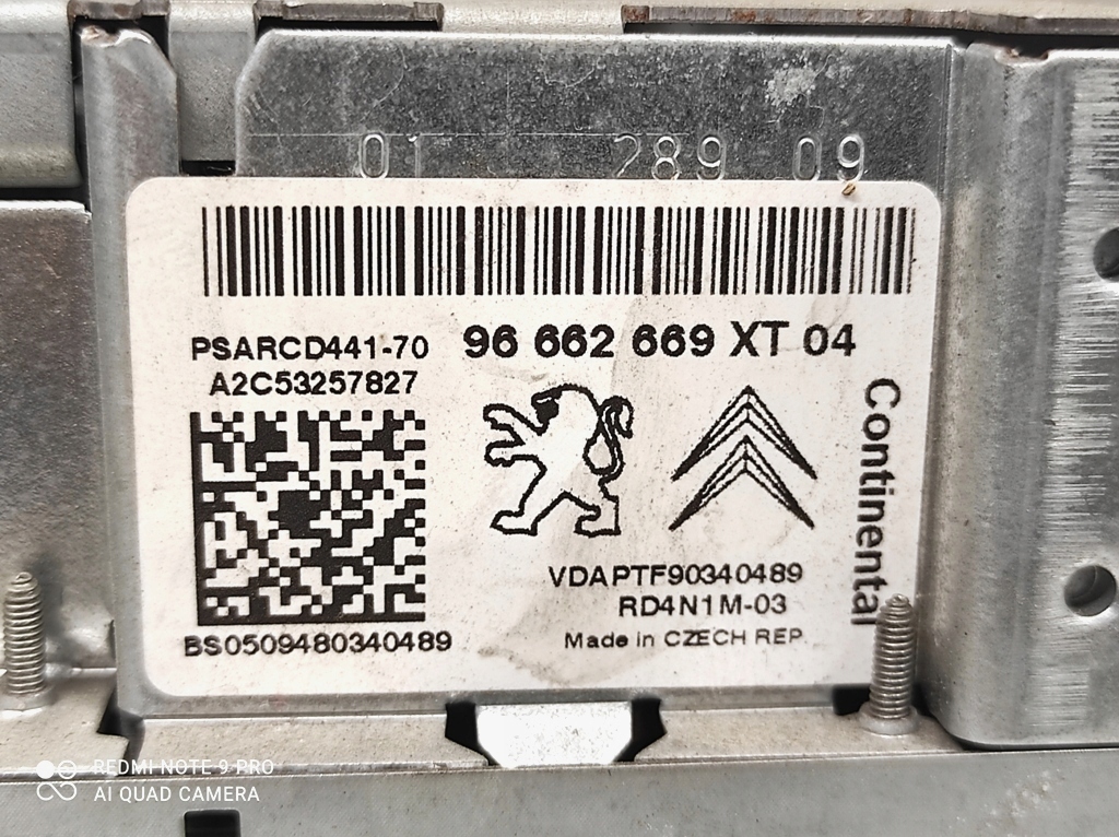 фото №9, Радио заводской cd радиопроигрыватель citroen c3 ii ds3