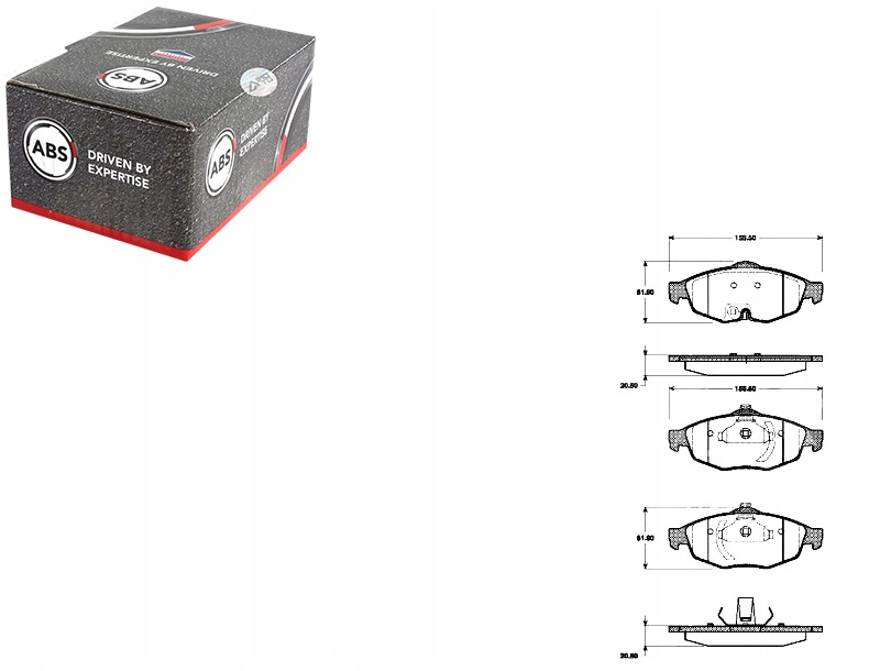 фото №1, Гальмівні колодки гальмівні chrysler sebring 01-07 a.b.s.