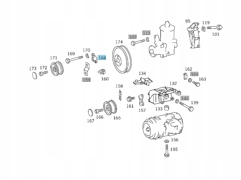 Оригінальний кронштейн ролики mercedes om601 602 603 Ціна