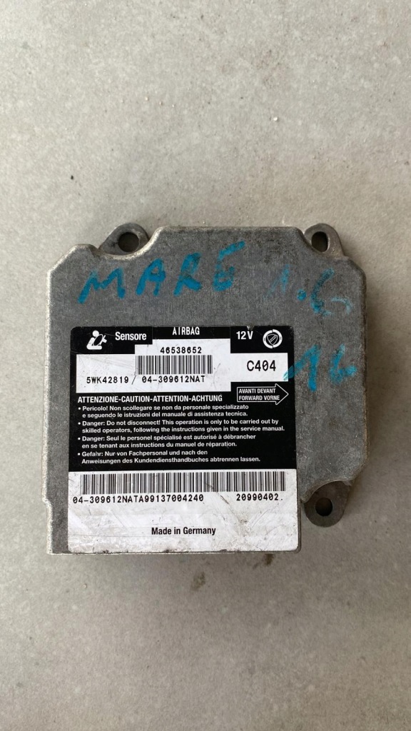 фото №1, Модуль датчик подушка безпеки fiat marea 46538652 nr1101
