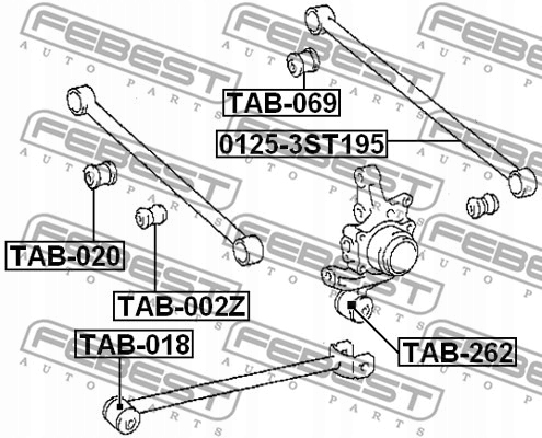 фото №3, Febest tab-069 подшипниковый узел, рычаг