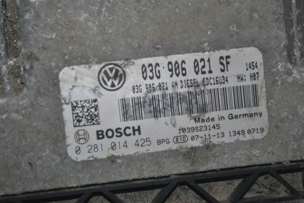 фото №7, Бортовой компьютер двигателя seat leon ii 2.0 tdi 0281014425 03g906021sf