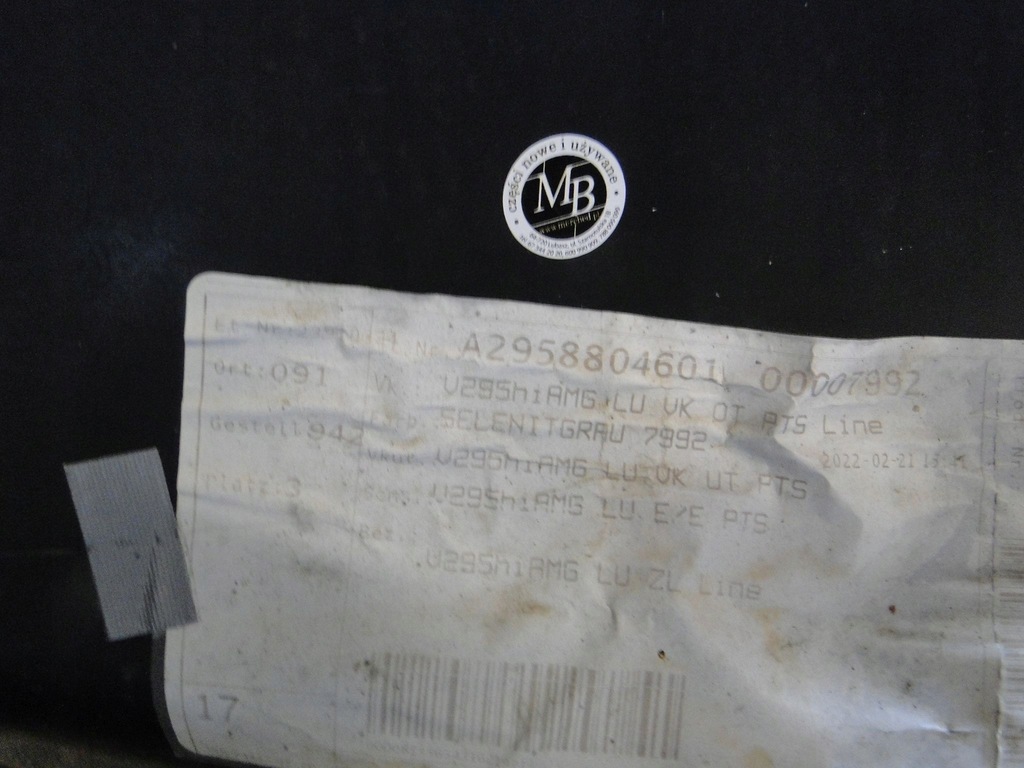 фото №16, Mercedes eqe 295 sedan бампер задній amg pts дифузор szary 992