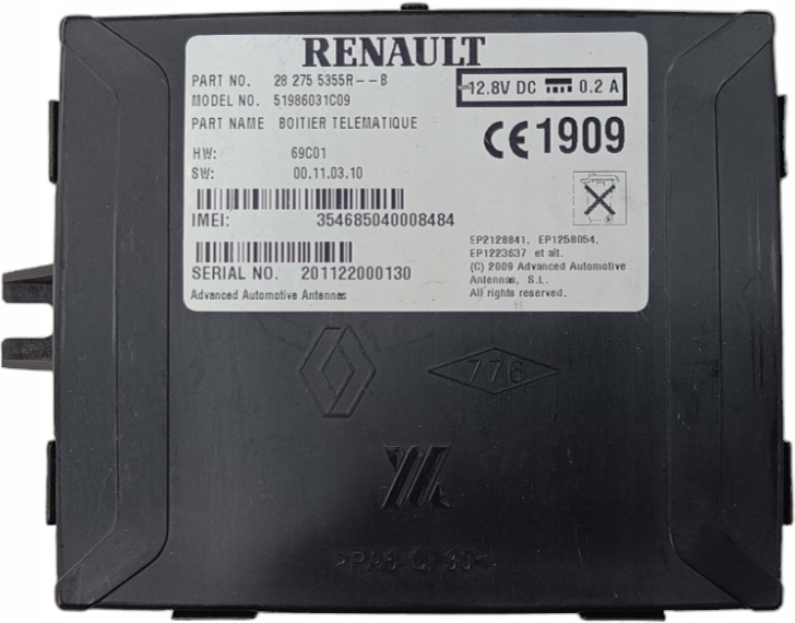 фото №1, Модуль комфорту renault kangoo iii zoe 282755355r