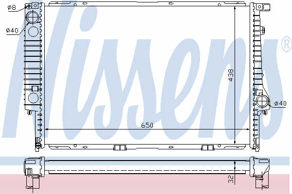 Nissens радиатор двигателя bmw 8 e 31 90- 840 ci в Украине