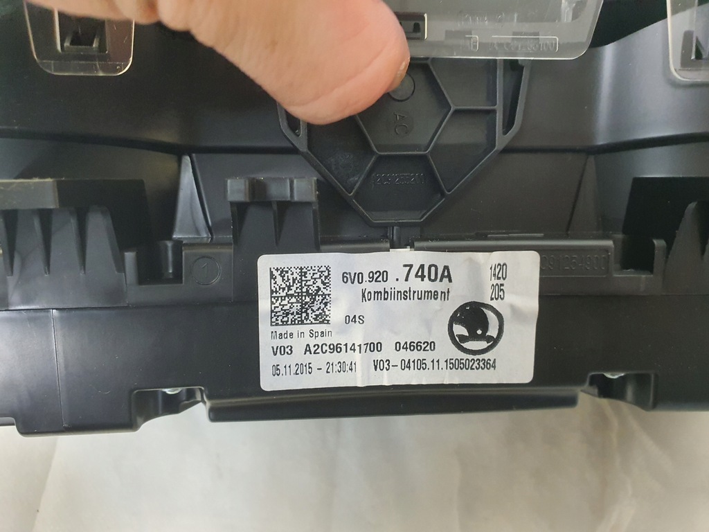 фото №5, Лічильник приладова панель прилади skoda fabia iii 6v0920740a