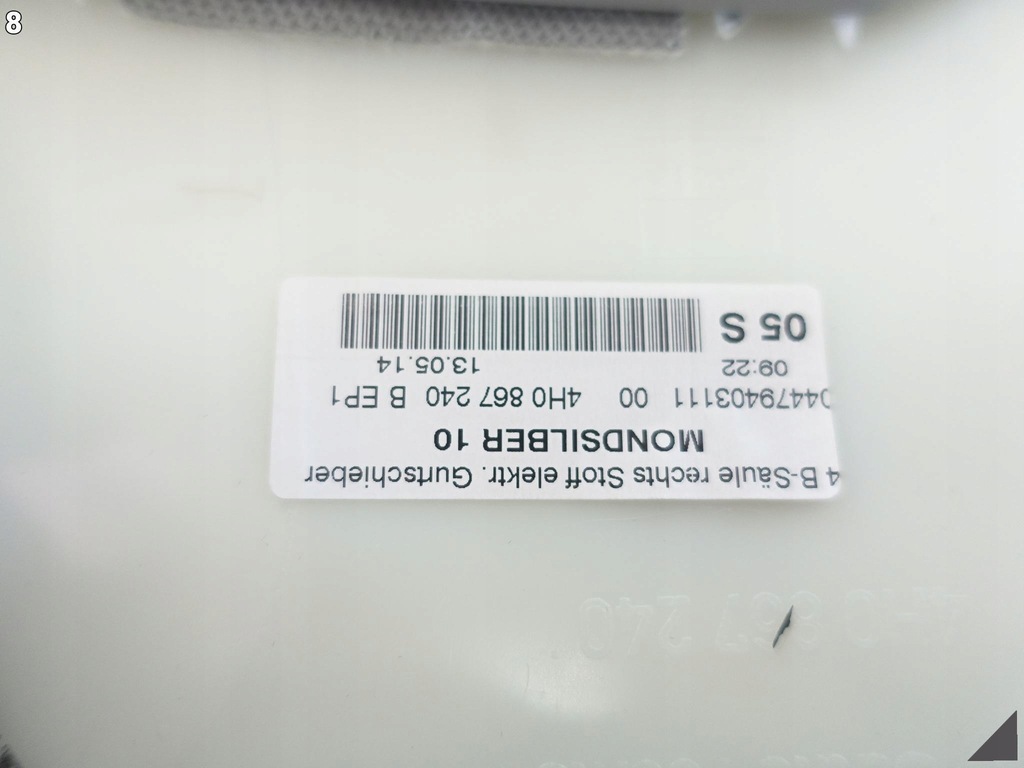 фото №9, Audi a8 s8 4h0 d4 lift 09-17 верхній обшивка захист правого стійка b