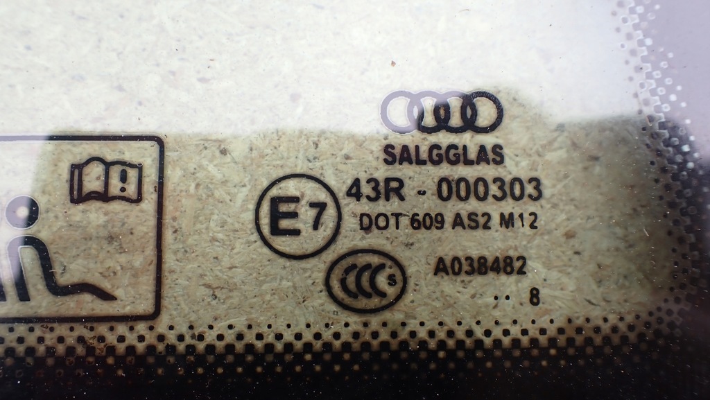 фото №7, Audi a5 8t скло кузовна правий задня coupe 3d