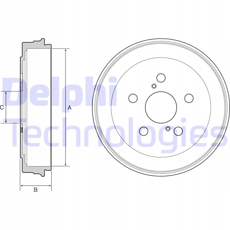 Delphi барабан гальмівний задні toyota corolla 2.0d 05. Ціна