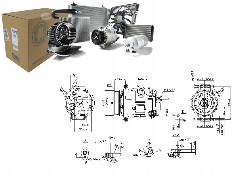 Купить Компрессор кондиционера dodge caliber jeep compass