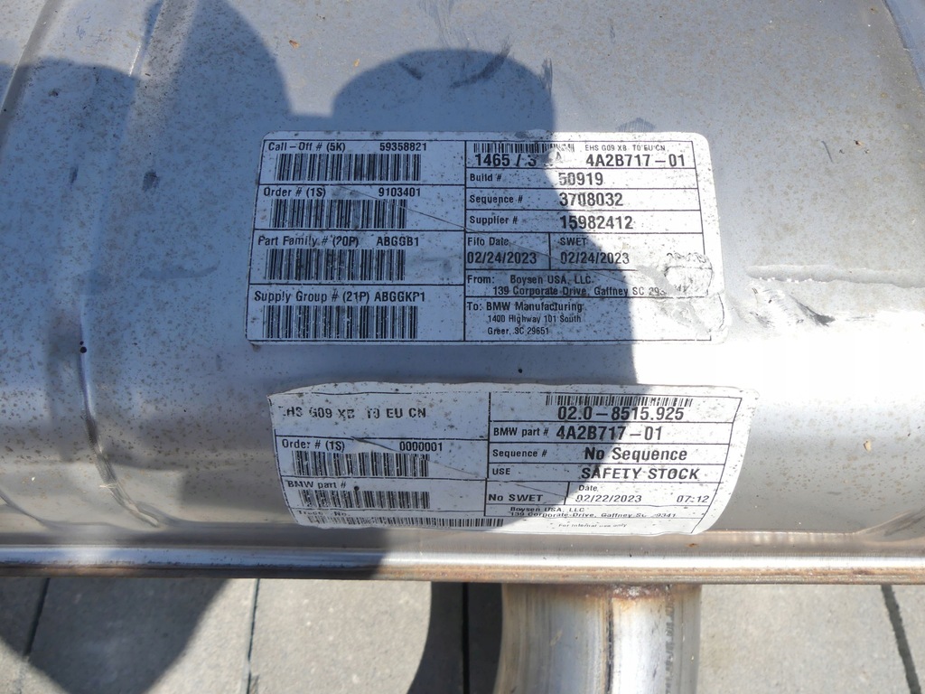 фото №8, Bmw xm g09 s68x гаситель выхлоп 5a6a4a6 5a33f31 5a34699 5a29be5 5a33f28